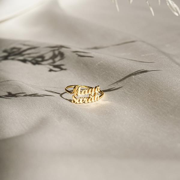 Double Name Ring